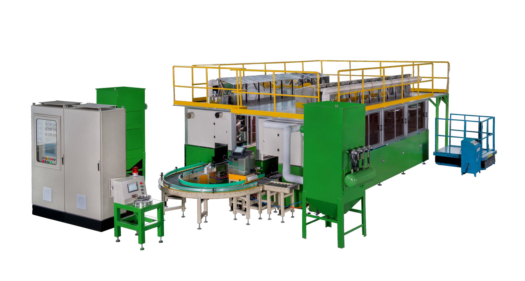 Automatic minor ingredient weighing system with rotary conveying belt