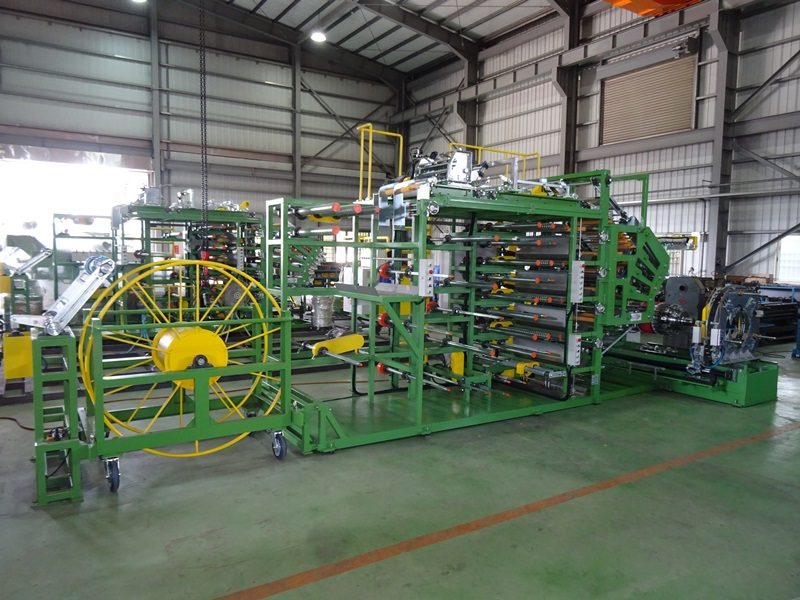 Material feeding and carcass assembly section, alternate view