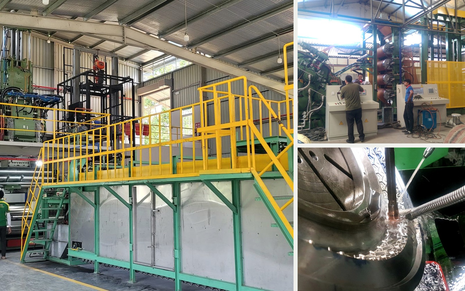 Rubber production equipment, calendering machinery and mold machining