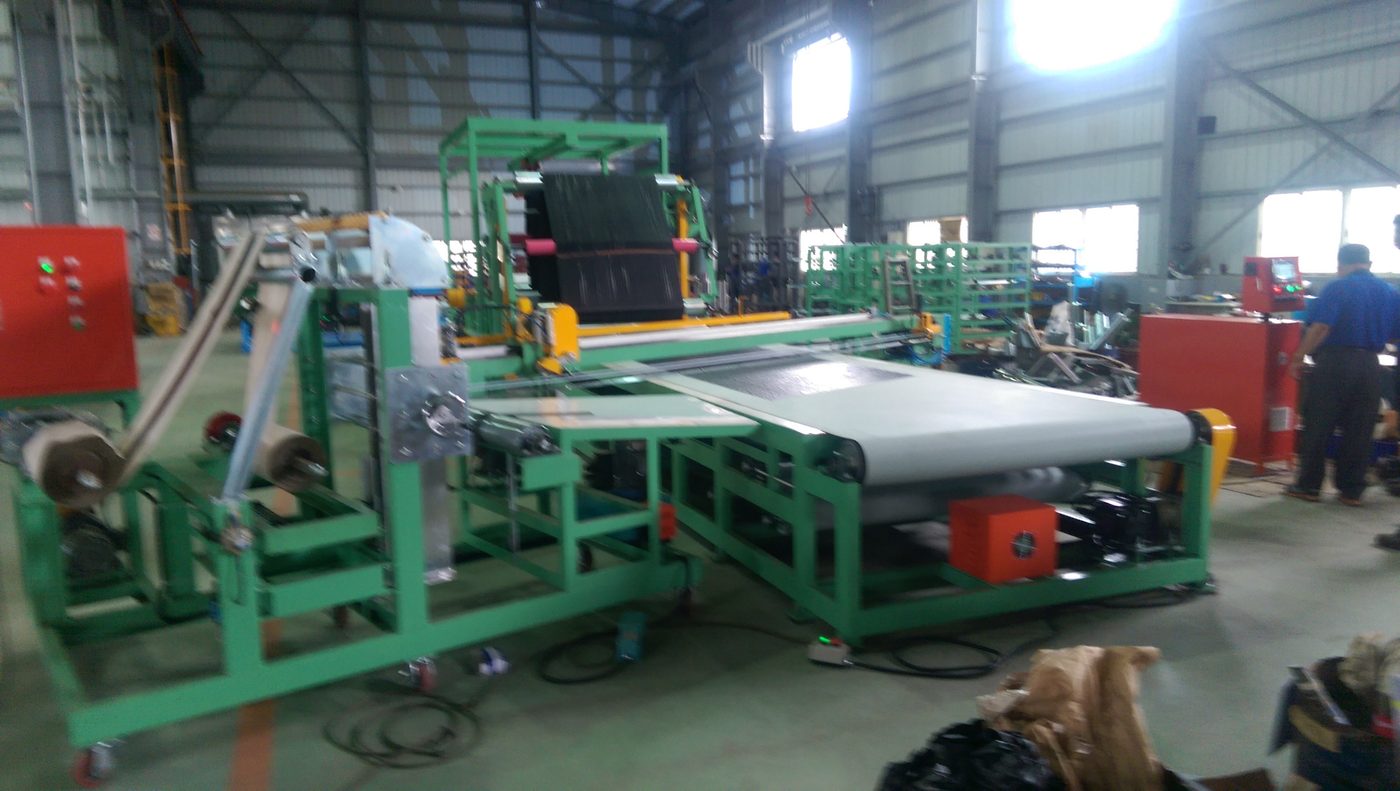 Production equipment during installation and technical adjustment