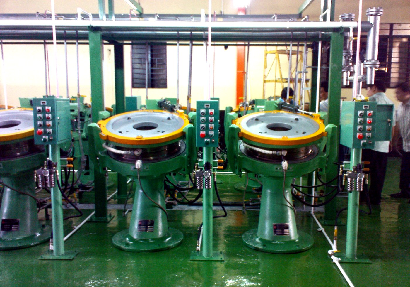 Two inner-tube curing presses installed on a customer line